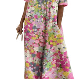 Elena | Vestido midi floral suelto y ligero