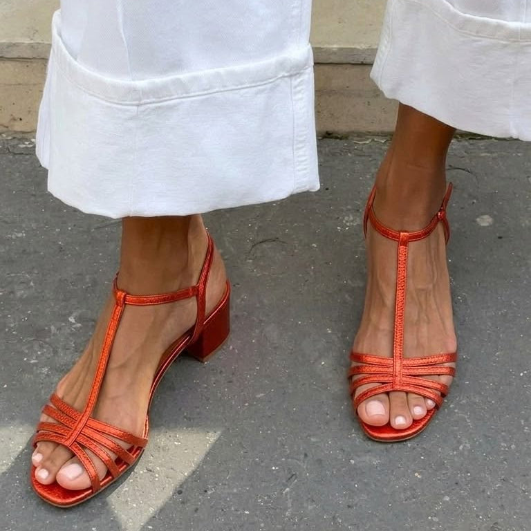 Diana - Sandalias Doradas Elegancia Diaria