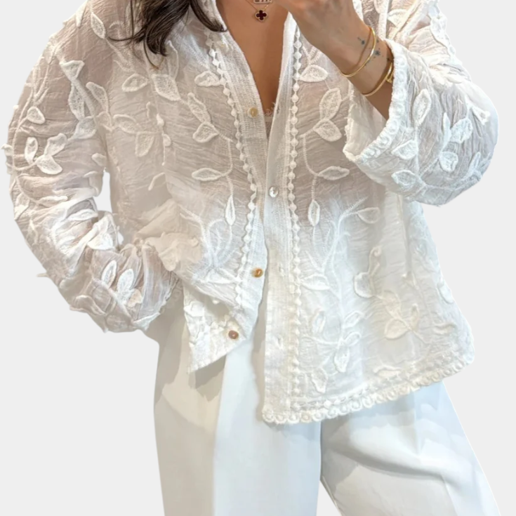 Camisa de Encaje Bordado Prairie