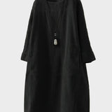 Ella - Midi de delicado terciopelo con corte holgado