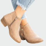 Botas ortopédicas de cuero premium con tacón para invierno