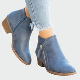 Botas ortopédicas de cuero premium con tacón para invierno