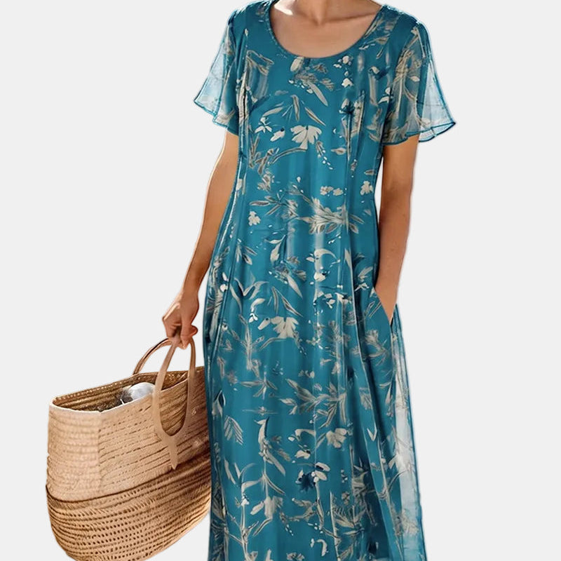 María | Vestido midi floral suelto y ligero