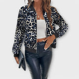 Raquel - Modelo Elegante de Chaqueta con Estampado de Leopardo