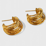 Pendientes de Aro en Forma de C