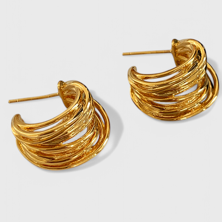 Pendientes de Aro en Forma de C