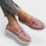 Mocasines inalámbricos para mujer con cinta decorativa