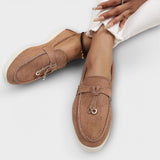 Mocasines inalámbricos para mujer con cinta decorativa