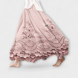 Luna – Falda Boho Máxima con Bordado