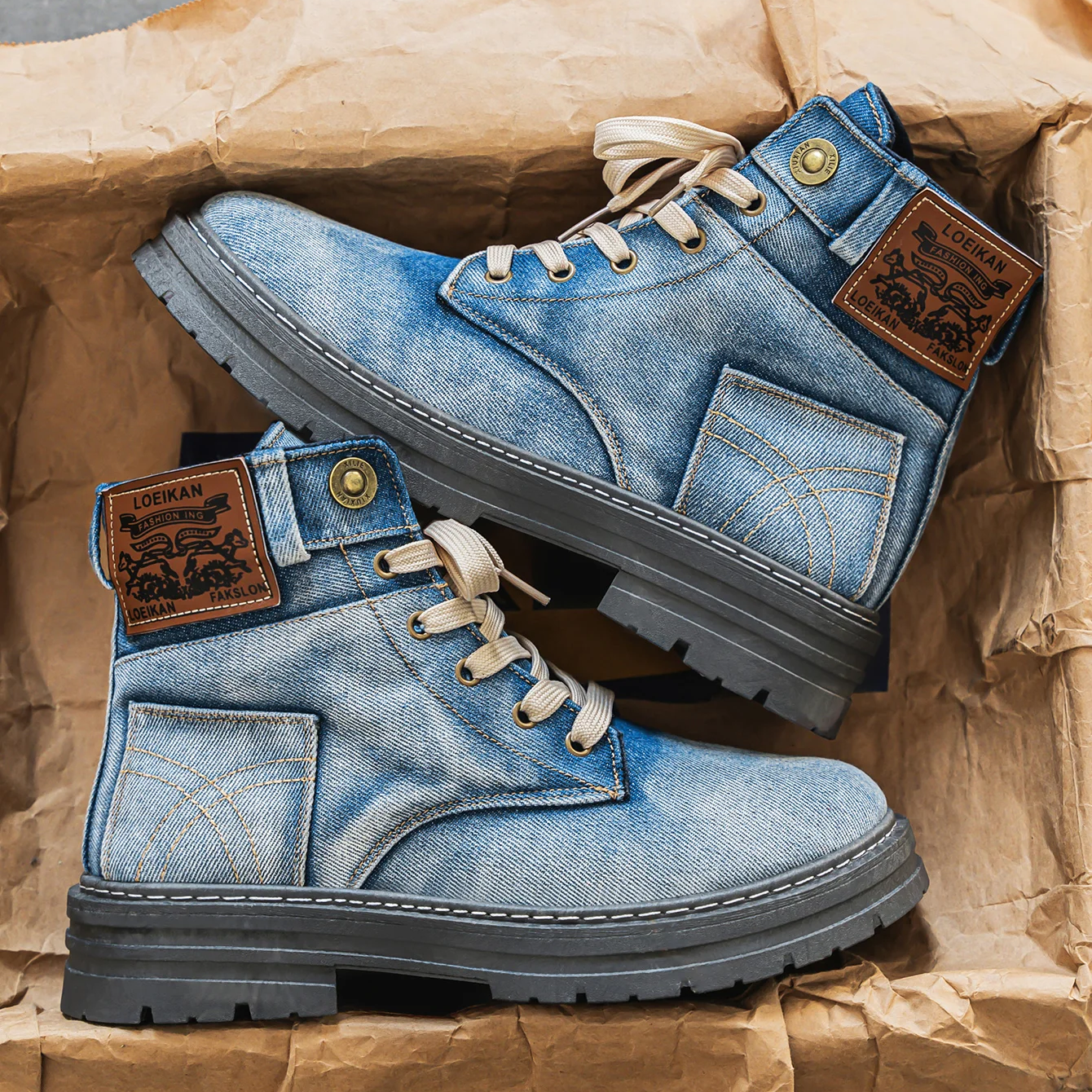 Aroa™ | Botines vaqueros con cordones