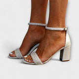 Mirella - Sandalias elegantes para novias con tiras filigranas