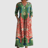 Sára - Vestido Maxi Floral Vintage