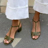 Diana - Sandalias Doradas Elegancia Diaria