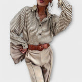 Ashley - Blusa de manga larga de estilo vintage