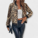 Raquel - Modelo Elegante de Chaqueta con Estampado de Leopardo