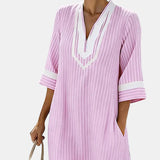 Klara™ | Vestido ligero a rayas con escote en V