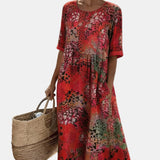 Paula | Vestido midi floral suelto y ligero