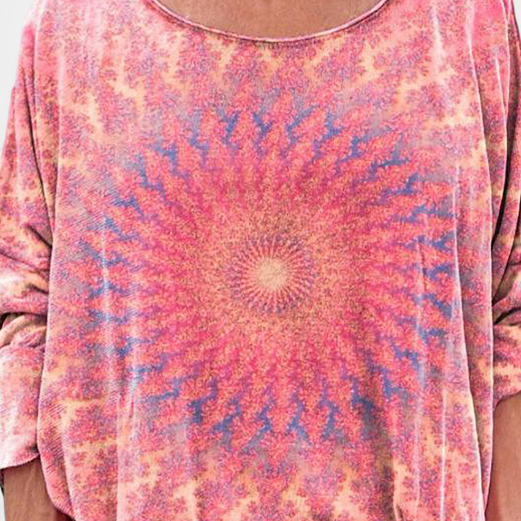 Blusa Oversized Omari con Estampado Bohemio Retro