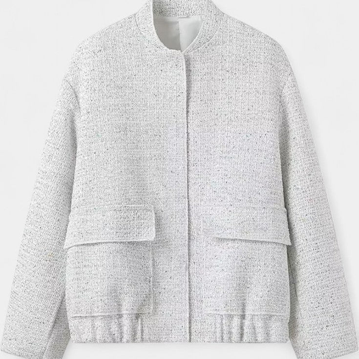 Alvera Chaqueta Texturizada de Invierno con Bolsillos