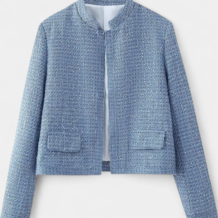Alvera Chaqueta Texturizada de Invierno con Bolsillos