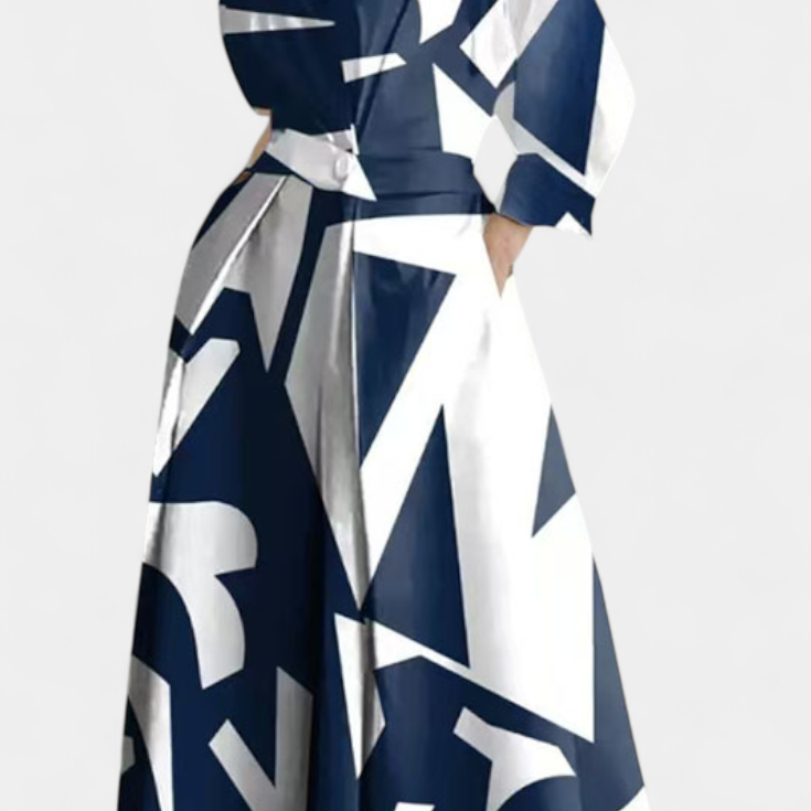 Vestido Maxi de Manga Larga Miriam Retro