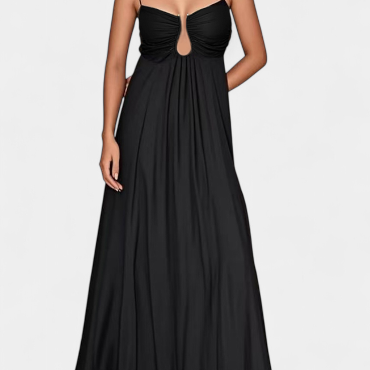 Vestido Elettra Maxi con Tirantes Finos y Caída Fluida