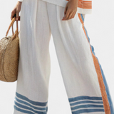 Bruna| Conjunto étnico Margo Blanco Azul Naranja