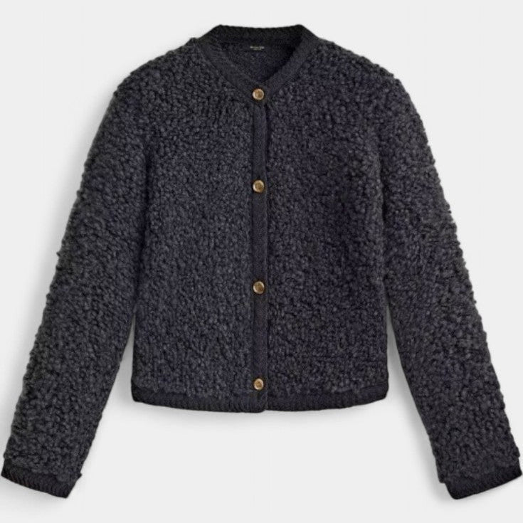 Chenda Cardigan Corto de Textura Peluche