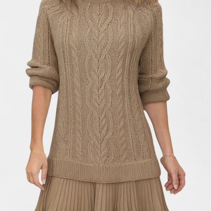 Vestido Mini de Punto Daina con Forma Torcida