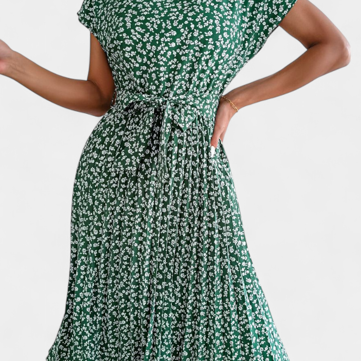 Vestido Midi Floral Galilea con Inspiración Campestre