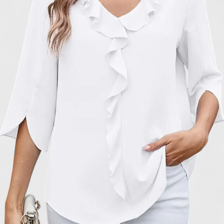 Blusa Casual Annemiek con Corte Suelto y Estilo Sofisticado