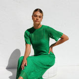 Ana™ | Vestido maxi de crochet elegante