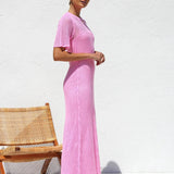 Ana™ | Vestido maxi de crochet elegante