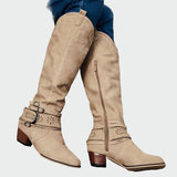Botas de cowboy retro de cuero