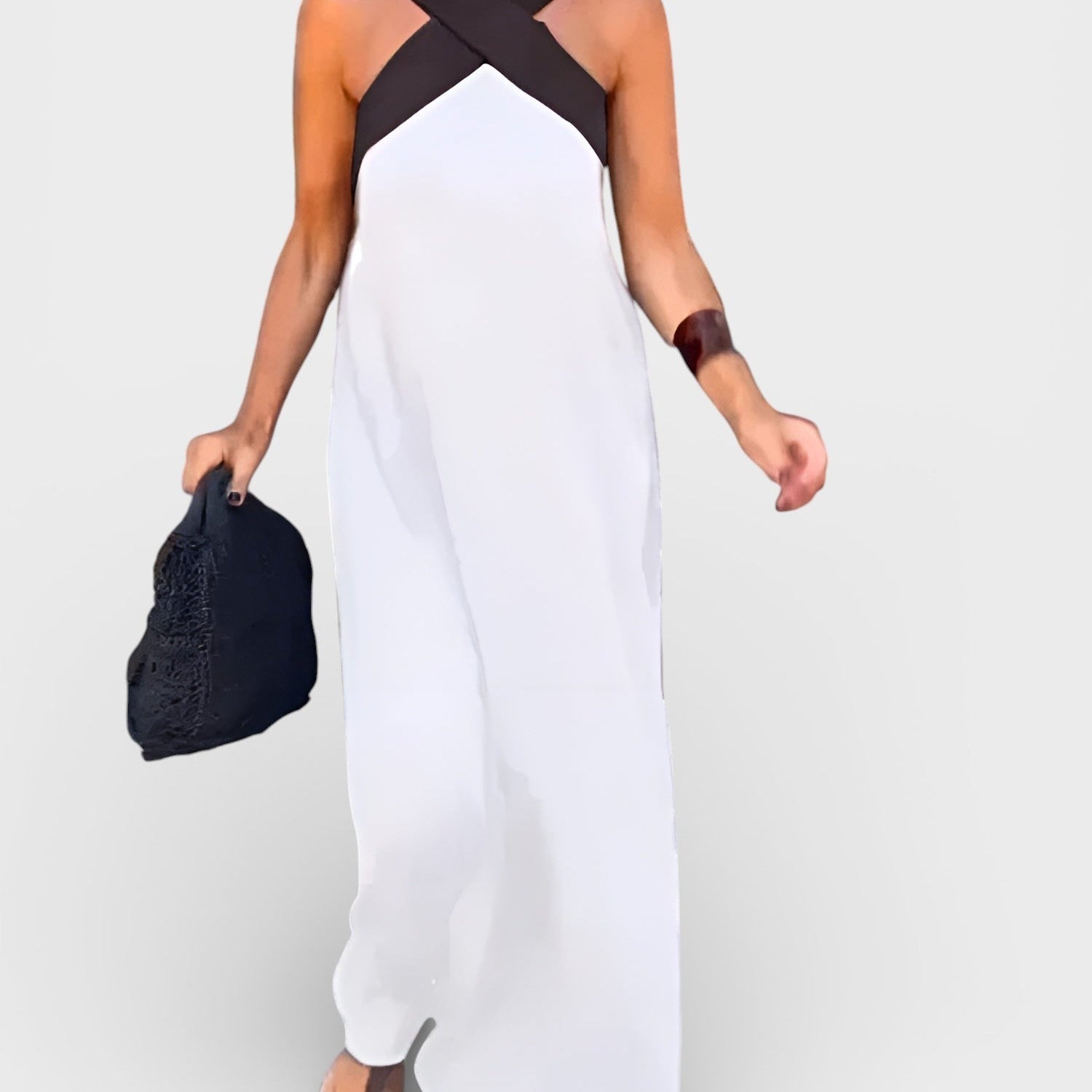 Cayetana™ | Vestido largo con escote cruzado