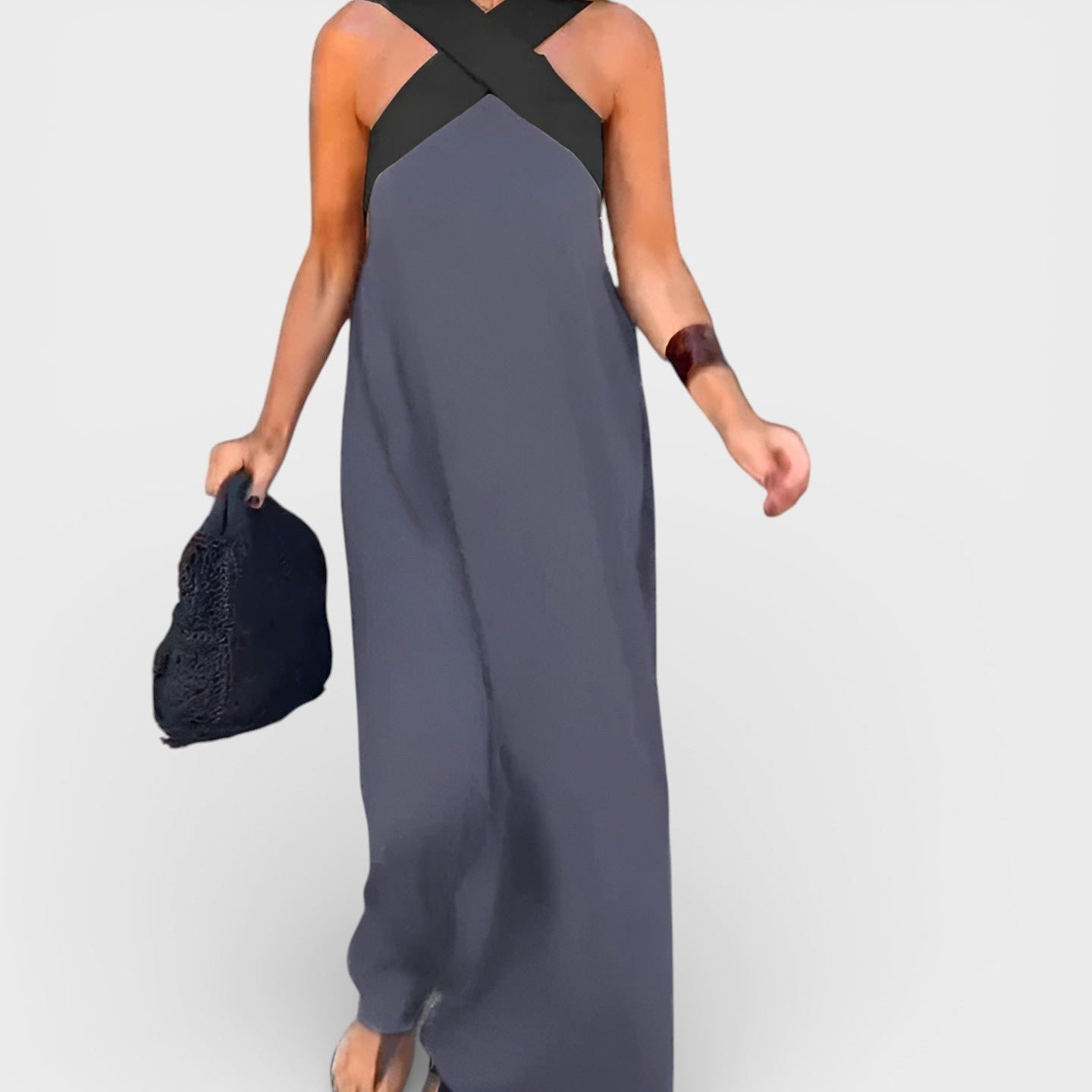 Cayetana™ | Vestido largo con escote cruzado