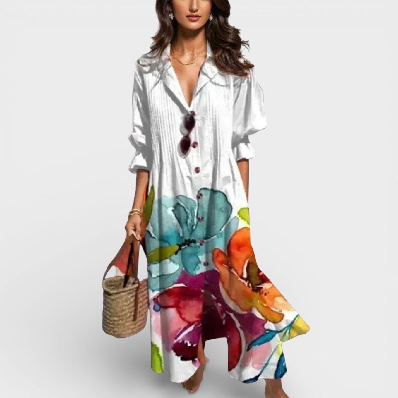 Lidia™ | Vestido maxi boho fluido