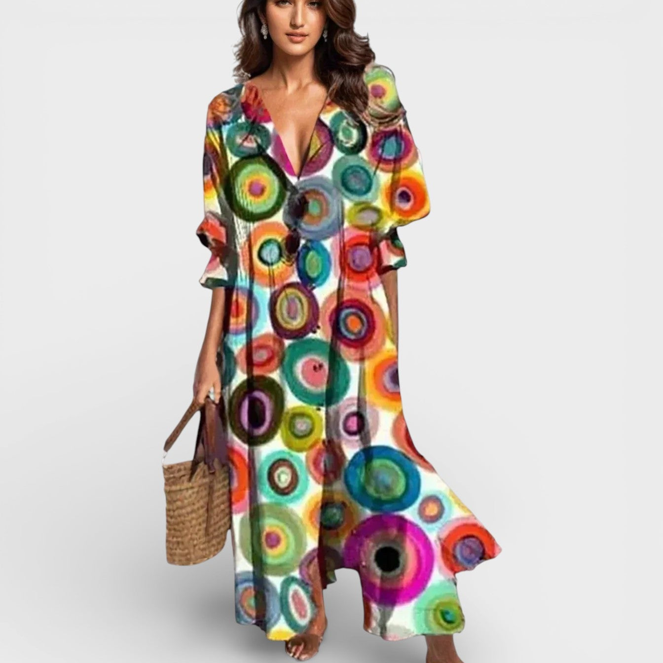 Lidia™ | Vestido maxi boho fluido