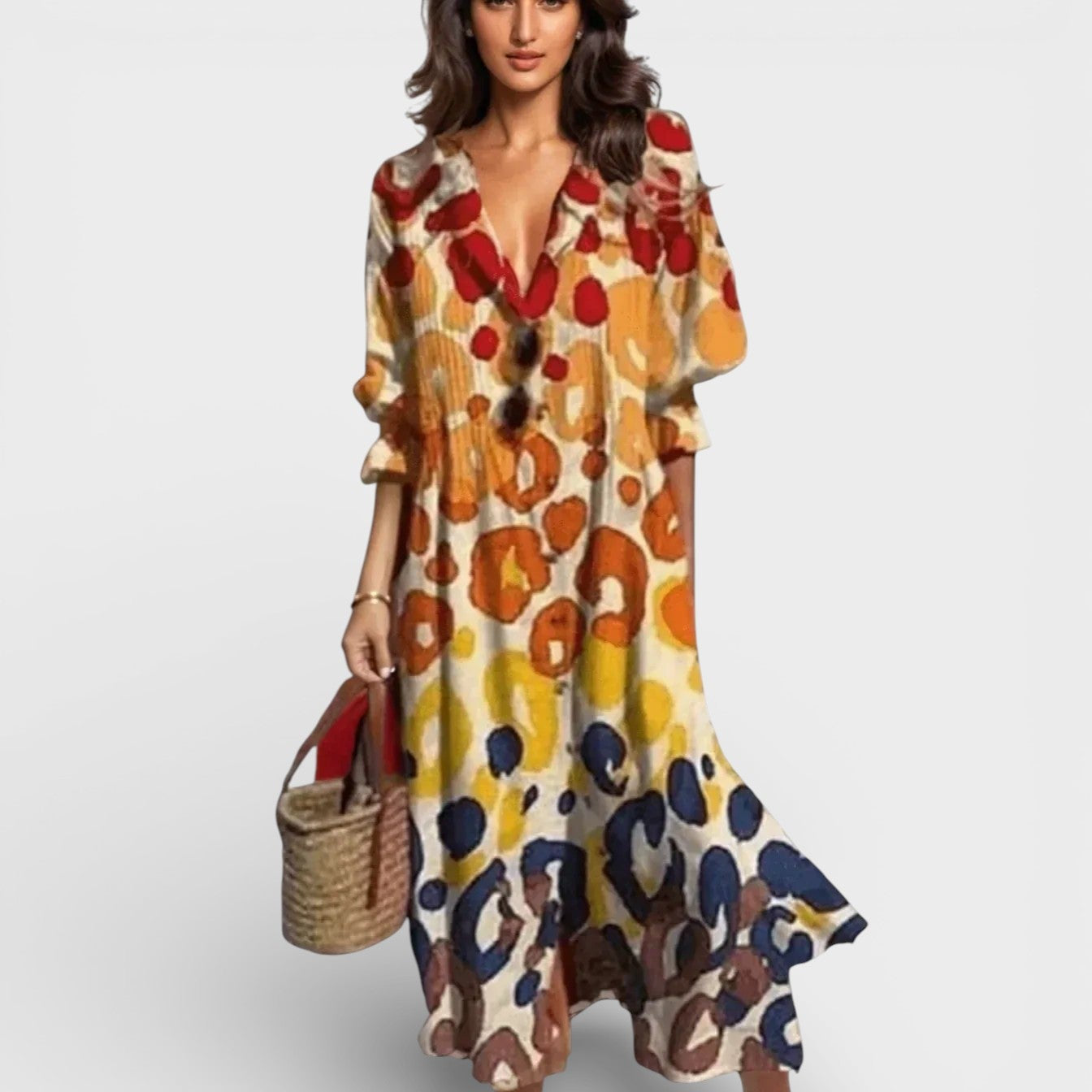 Lidia™ | Vestido maxi boho fluido