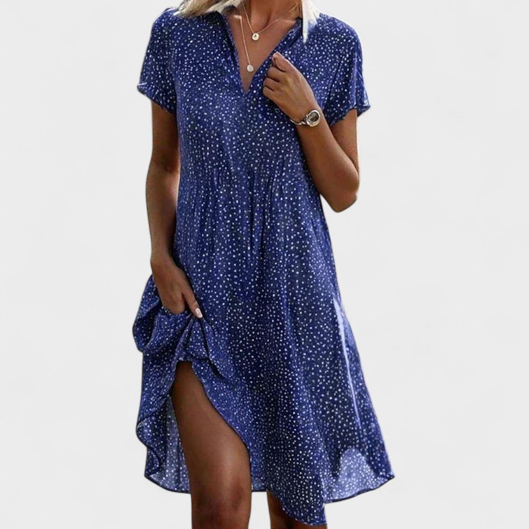 Clara™ | Vestido Midi con Mangas Cortas