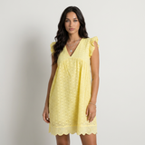 Elena Vestido Mini Bordado Inglés
