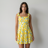 Lucía Vestido Floral Amarillo